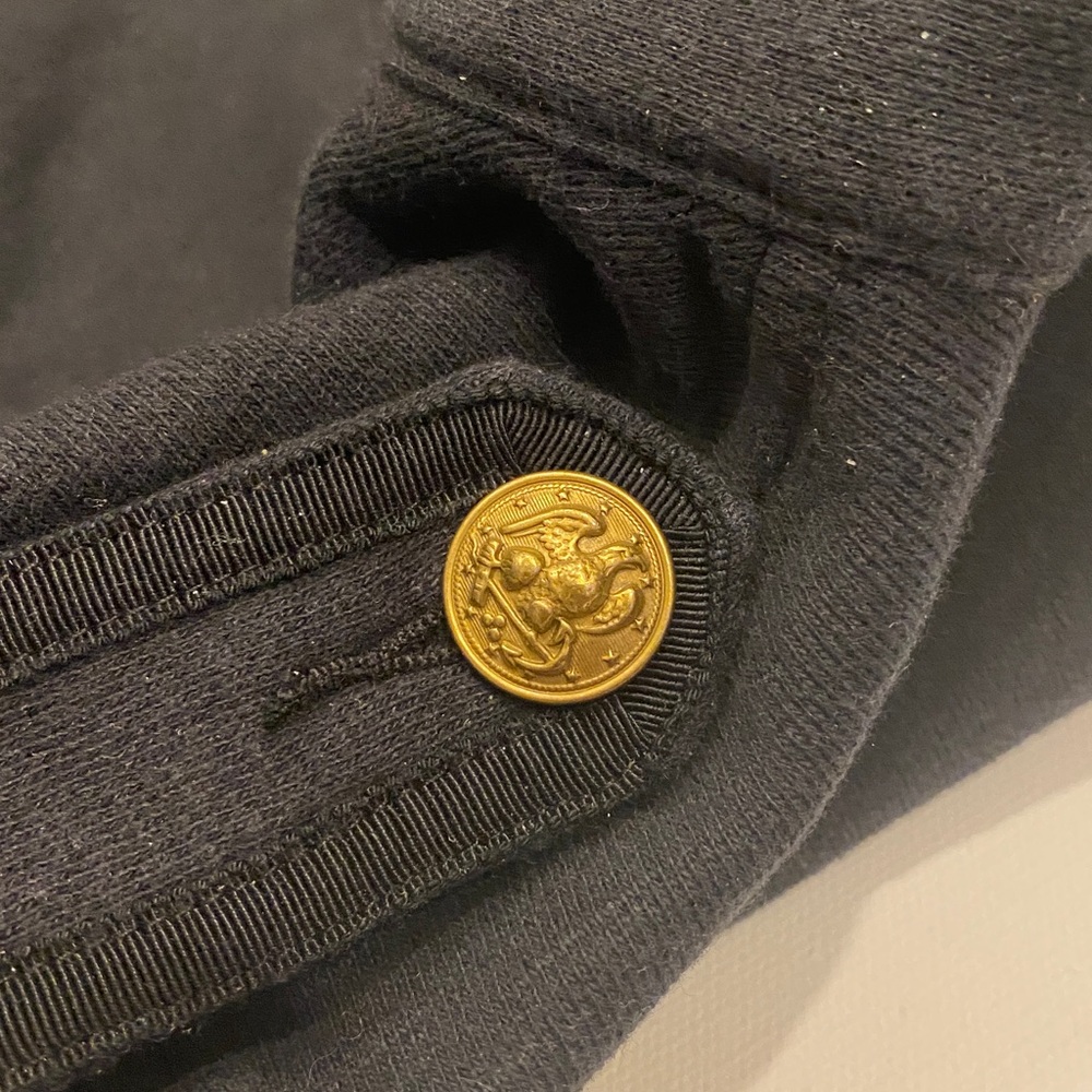 Rare Denim & Supply Ralph Lauren Cotton Military Officer Coat Peplum Jacket L - Picture 6 of 16